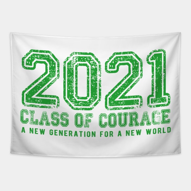 2021 Class of Courage in Green Tapestry by Jitterfly