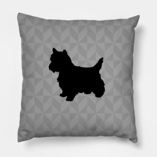 West Highland White or Westie Dog Lover Gift - Scandi Geometric Silhouette Pillow