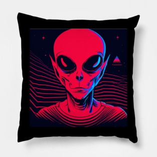 Red Alien Pillow