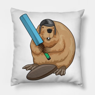 Beaver Cricket Cricket bat Pillow