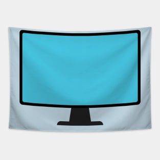 Monitor icon in flat style. Tapestry