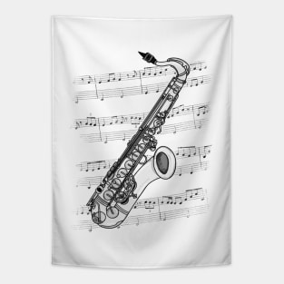 Saxophone Sax Player Saxophonist Jazz Musician Tapestry