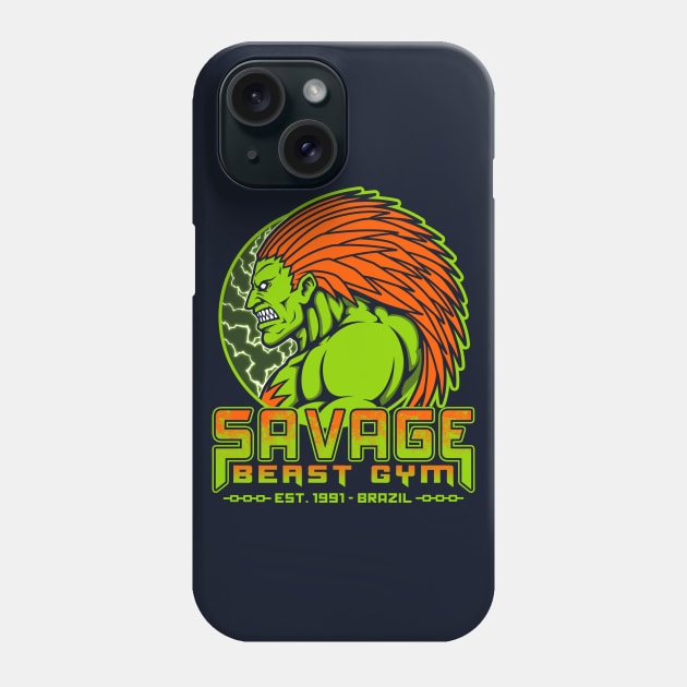 Savage Beast Gym Phone Case by pigboom