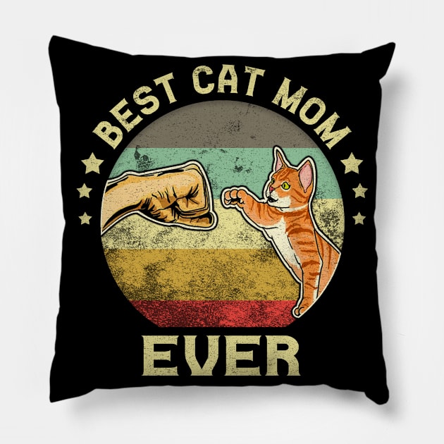 BEST CAT MOM EVER Pillow by SomerGamez