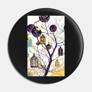 Abstract Things in Trees 3 Little Lamps Pin