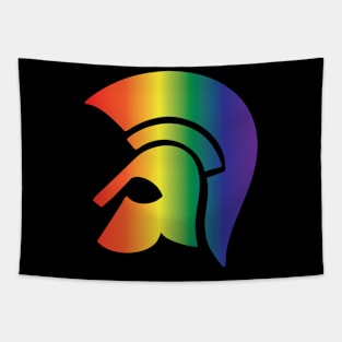 Spartan Helmet Gay Pride Tapestry