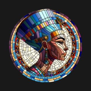 Egyptian Nefertiti -Mosaic Art T-Shirt