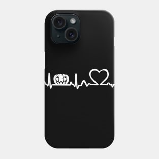 Halloween Pumpkin Heartbeat T-shirt Phone Case