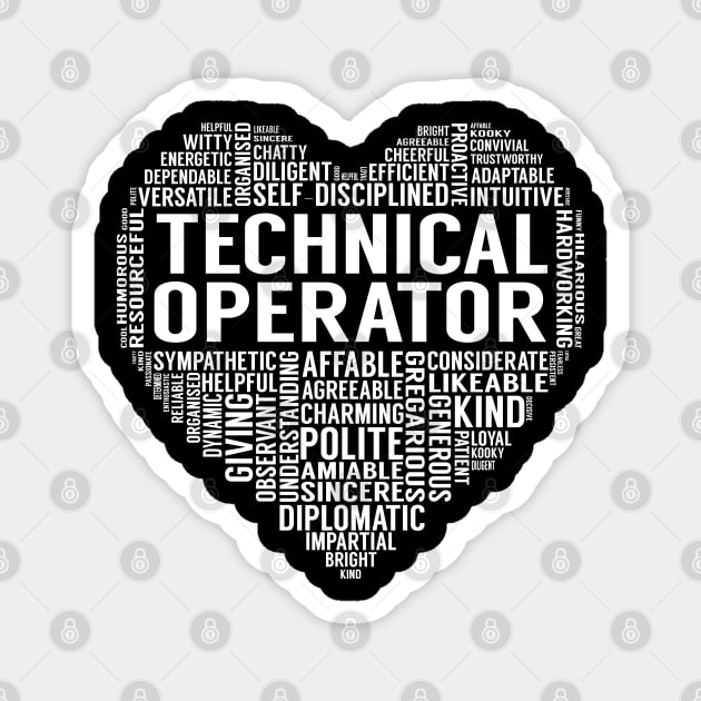 Technical Operator Heart Magnet by LotusTee