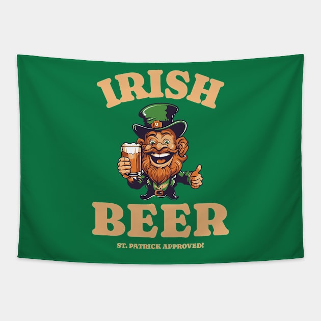 Irish Beer - St Patrick Approved Tapestry by TheMrGrizzly