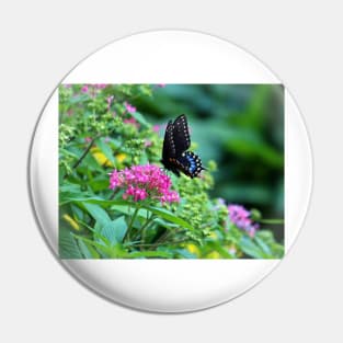 Butterfly On Pentas Flower Pin