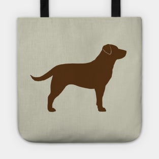 Chocolate Labrador Retriever Silhouette Tote