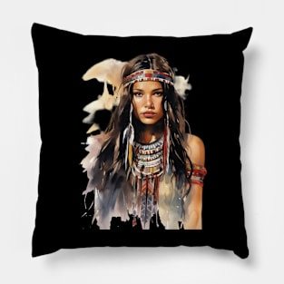 Native American Woman Heritage Indigenous Pride Native American Pillow