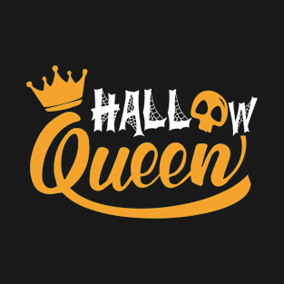 Hallowqueen Cat Skull Halloween Queen Crown T-Shirt