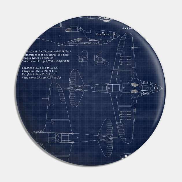 Lagg3 CCCP Blueprint Pin by Aircraft.Lover