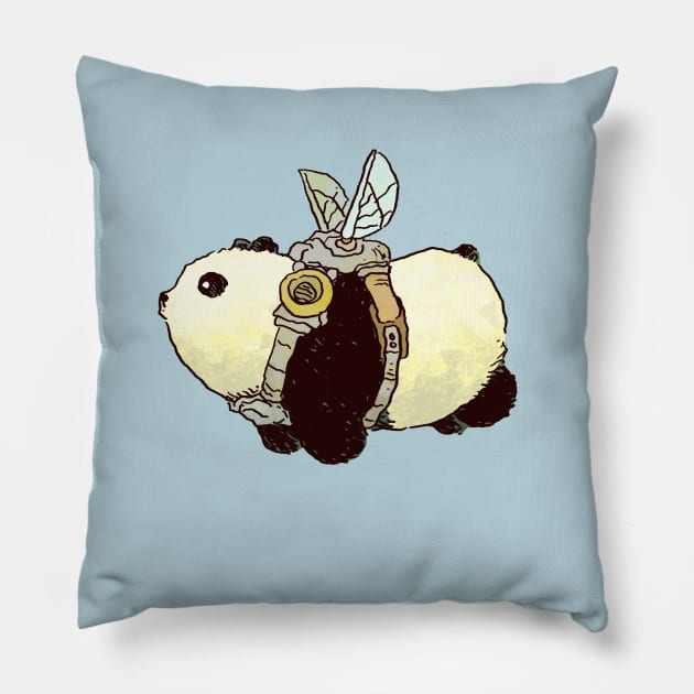 Bumble Panda. Pillow by jesse.lonergan