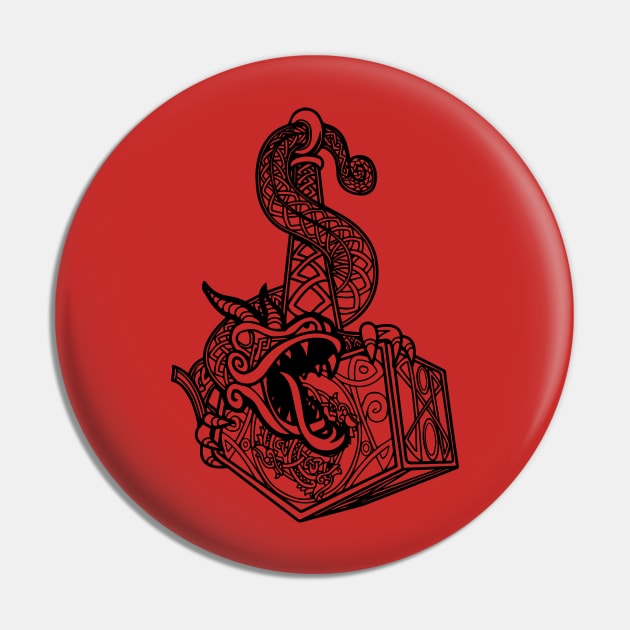 norse Mjolnir dragon Pin by tyrannosauross