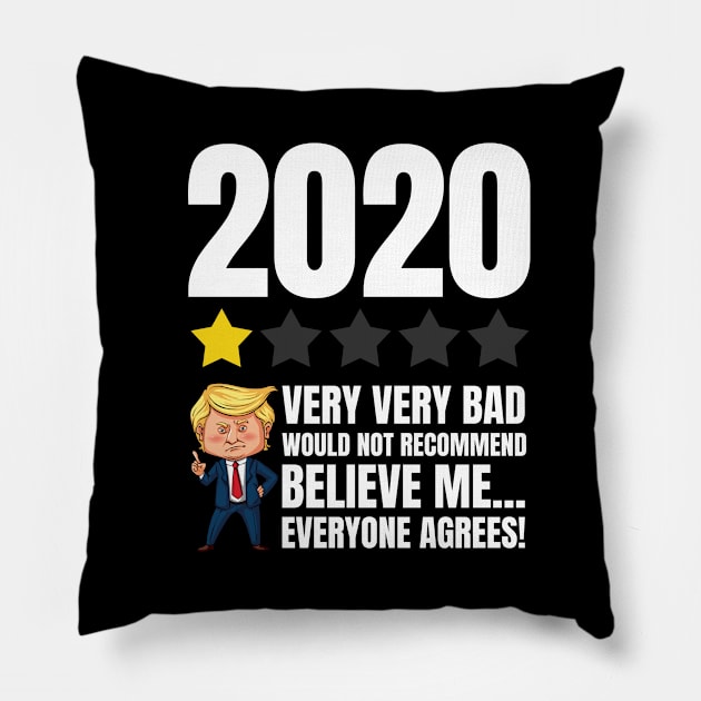 Trump Rating 2020 Quotes - Would Not recommend Pillow by zeeshirtsandprints