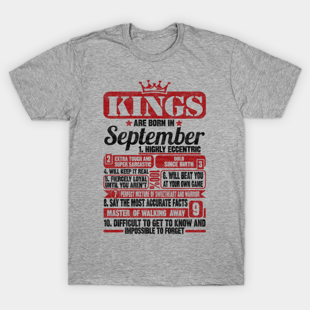 Kings Are Born In September - Kings Are Born In September - T-Shirt