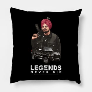 Sidhu Moose Wala: Legend Never Die T-shirt design Pillow