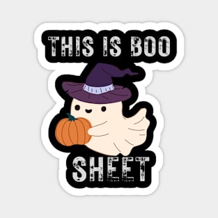 This Is Boo Sheet Ghost Retro Halloween Costume Magnet