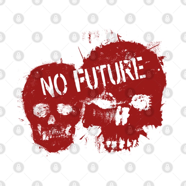 No Future Punk Skull by KultureinDeezign