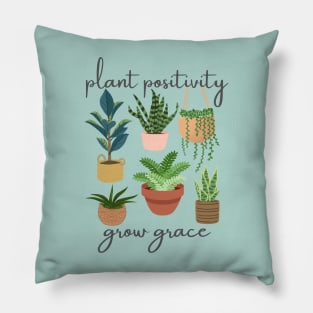 Uplifting Positive Plant Affirmation Spiritual Pillow