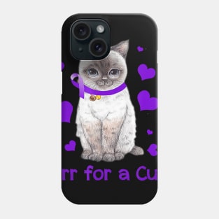 CAT PURR CUTE ALZHEIMER AWARENESS Gift Phone Case