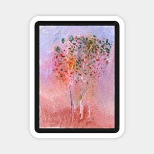 Autumn Aspens Watercolor Magnet