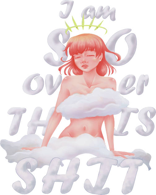 Over it Kids T-Shirt by Tam4iAngel