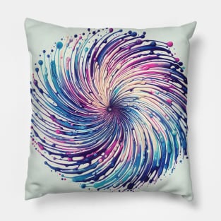 Psychedelic looking abstract illustration  of circles Pillow