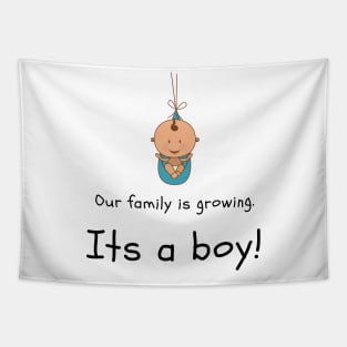 Love this 'Our family is growing. Its a boy' t-shirt! Tapestry