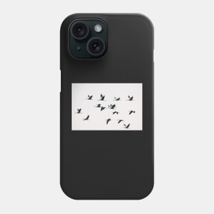 Migration - Fifteen Common Cranes Flying South Phone Case