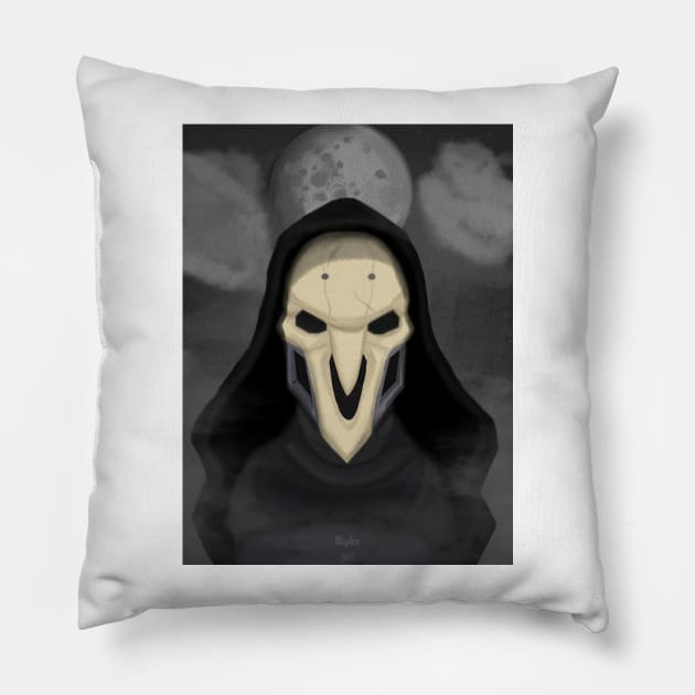 Reaper - overwatch Pillow by MadByte