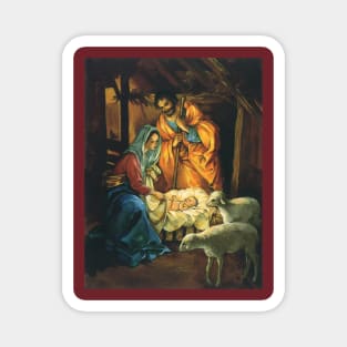 Vintage Christmas Nativity Scene Magnet