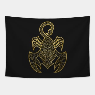 Scorpio gold Tapestry