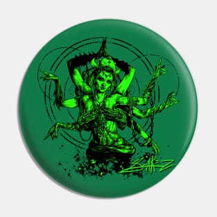 Kali Goddess Green Pin