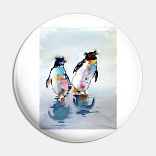 Rockhopper penguins Pin