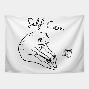 Self Care Frog Tapestry