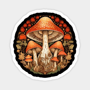 Minimalist Magic Mushroom Pattern Magnet