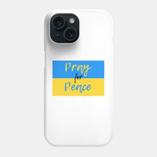 Pray for Peace Ukraine colors Phone Case