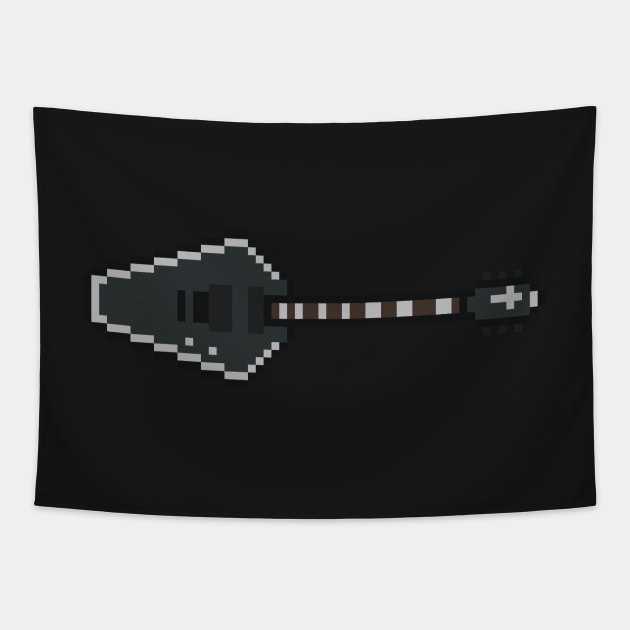 Pixel Graveyard Coffin Guitar Tapestry by gkillerb