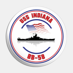 USS Indiana BB-58 Pin