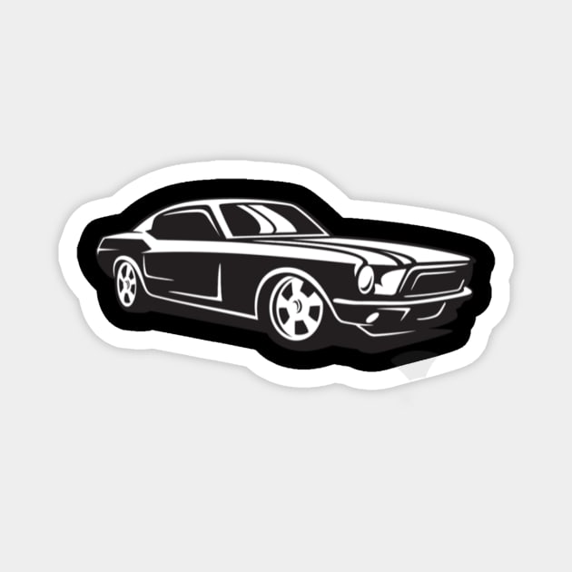 Muscle Car Cartoon Magnet by Motor World