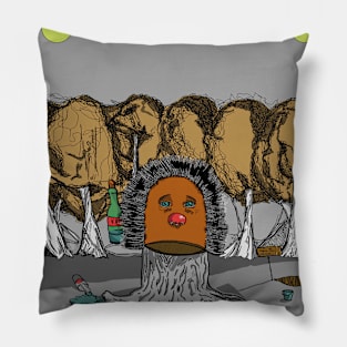 Drunk hedgehog meditation Pillow