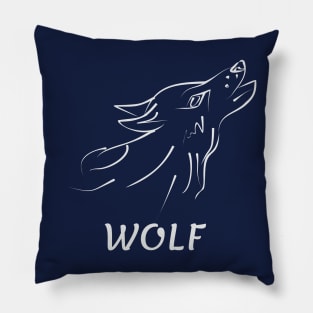 White Wolf Pillow