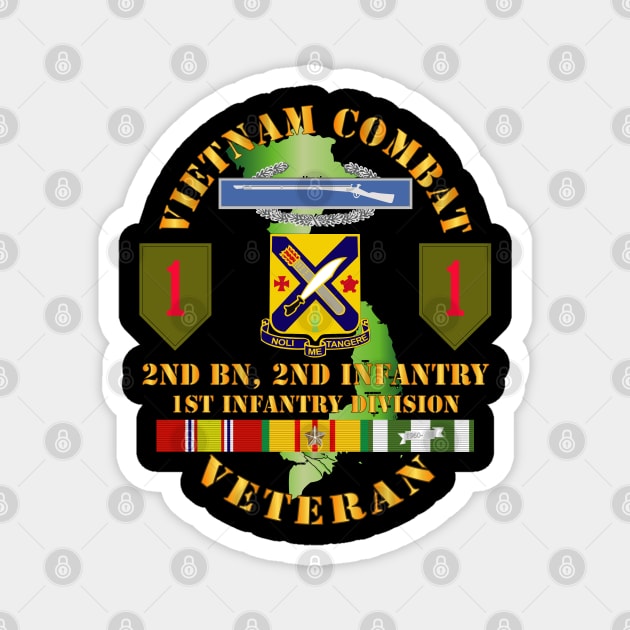 Vietnam Combat Infantry Veteran w 2nd Bn 2nd Inf 1st Inf Div SSI Magnet by twix123844