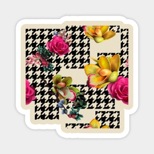 Houndstooth Puzzle Magnet