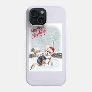 Welsh Pembroke Corgi Merry Christmas Santa Dog Phone Case