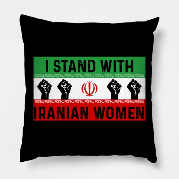 I Stand with Iranian women Pillow by Scar